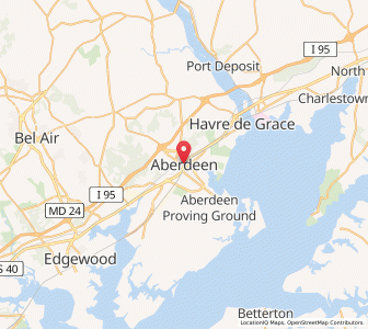 Map of Aberdeen, Maryland