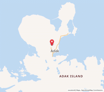 Map of Adak, Alaska