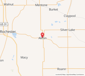 Map of Akron, Indiana