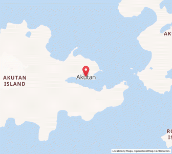 Map of Akutan, Alaska