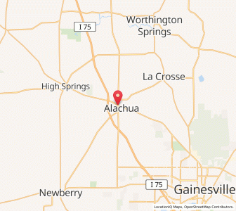 Map of Alachua, Florida