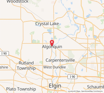 Map of Algonquin, Illinois