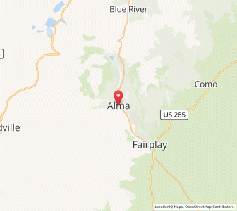 Map of Alma, Colorado
