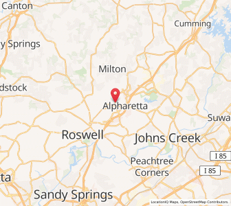 Map of Alpharetta, Georgia