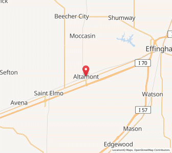 Map of Altamont, Illinois