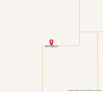 Map of Amidon, North Dakota
