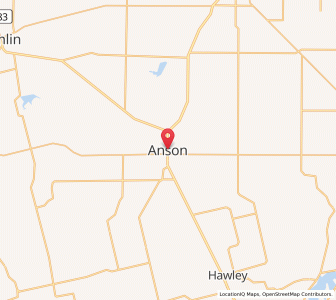 Map of Anson, Texas