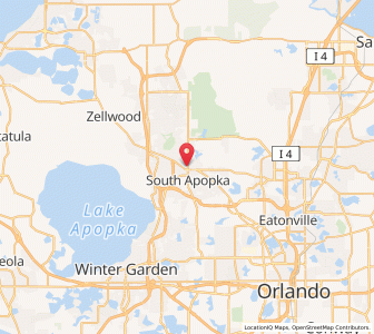 Map of Apopka, Florida