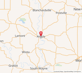 Map of Argyle, Wisconsin