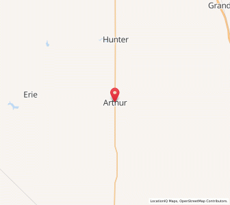 Map of Arthur, North Dakota