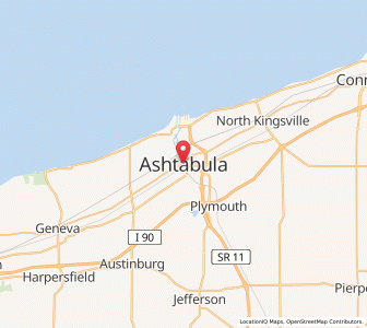 Map of Ashtabula, Ohio