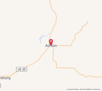 Map of Ashton, Idaho