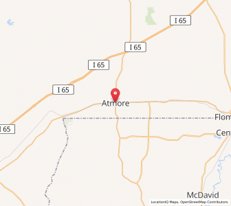 Map of Atmore, Alabama