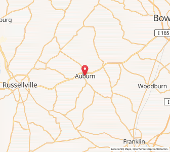 Map of Auburn, Kentucky
