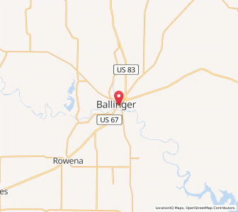 Map of Ballinger, Texas