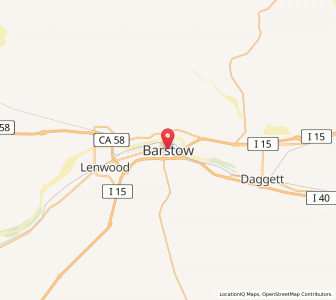 Map of Barstow, California