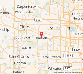 Map of Bartlett, Illinois