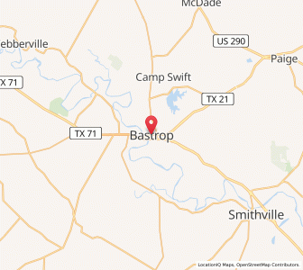 Map of Bastrop, Texas