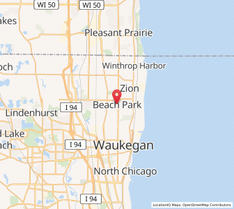 Map of Beach Park, Illinois