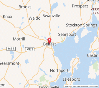 Map of Belfast, Maine