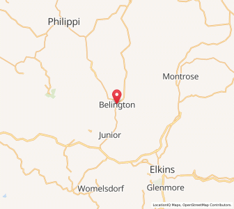 Map of Belington, West Virginia