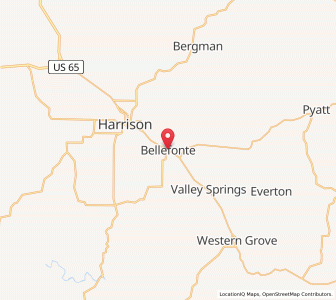 Map of Bellefonte, Arkansas