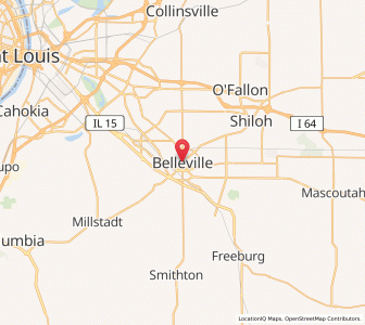 Map of Belleville, Illinois