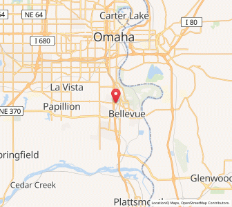 Map of Bellevue, Nebraska
