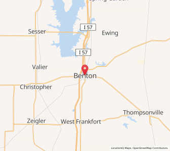 Map of Benton, Illinois
