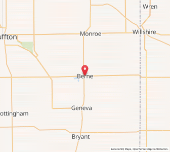 Map of Berne, Indiana