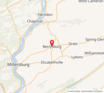Map of Berrysburg, Pennsylvania