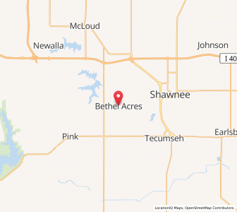 Map of Bethel Acres, Oklahoma