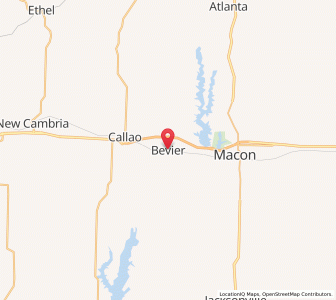 Map of Bevier, Missouri