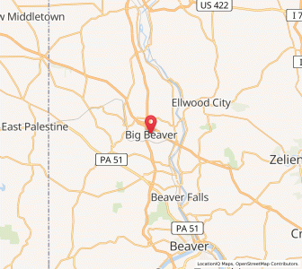 Map of Big Beaver, Pennsylvania
