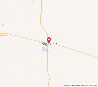 Map of Big Lake, Texas
