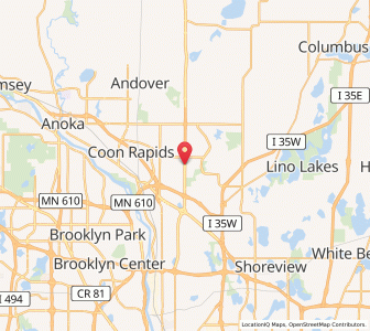 Map of Blaine, Minnesota
