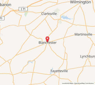 Map of Blanchester, Ohio