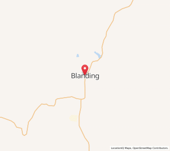 Map of Blanding, Utah
