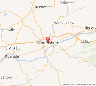 Map of Bloomsburg, Pennsylvania