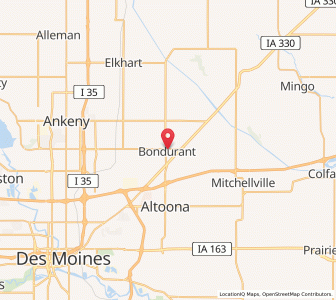 Map of Bondurant, Iowa