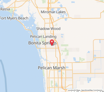 Map of Bonita Springs, Florida