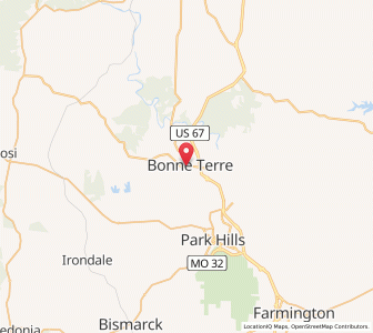 Map of Bonne Terre, Missouri
