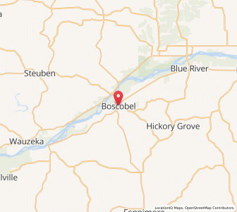 Map of Boscobel, Wisconsin