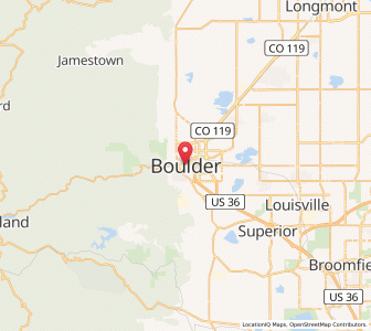Map of Boulder, Colorado