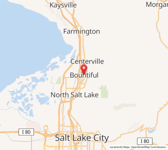 Map of Bountiful, Utah
