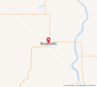 Map of Bowbells, North Dakota