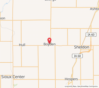 Map of Boyden, Iowa