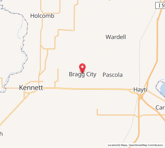 Map of Bragg City, Missouri