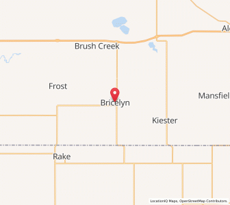 Map of Bricelyn, Minnesota