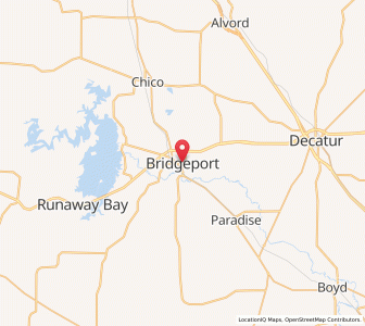 Map of Bridgeport, Texas